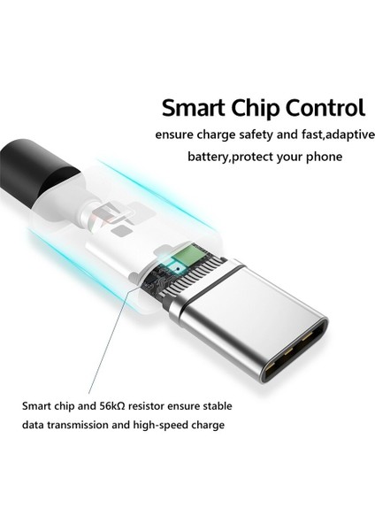 USB Tipi C Şarj Aleti Kablosu Xiaomi Mi Note 10 Pro Usb-C Cep Telefonu Hızlı Şarj Tipi-C Veri Kablo Kordonu Huawei Mate 30 Için (Yurt Dışından)