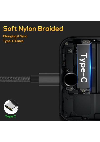USB Tipi C Şarj Aleti Kablosu Xiaomi Mi Note 10 Pro Usb-C Cep Telefonu Hızlı Şarj Tipi-C Veri Kablo Kordonu Huawei Mate 30 Için (Yurt Dışından)