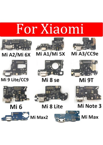 Yeni USB Şarj Portu Şarj Ünitesi Fiş Konnektörü Kurulu Flex Kablo Xiaomi Mi Max Mix 2 3 6 A1 5x A2 6x 9 8 Se A2 Lite CC9E (Yurt Dışından)
