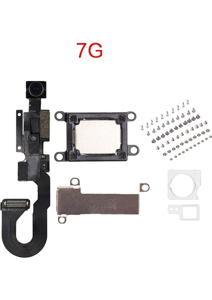 Takım Ön Bakan Kamera iPhone 7 8 Artı Yakınlık Işık Sensörü Şerit Kablo Kablo + Kulaklık Hoparlör Metal Braket + Vidalar (Yurt Dışından) fırsatları