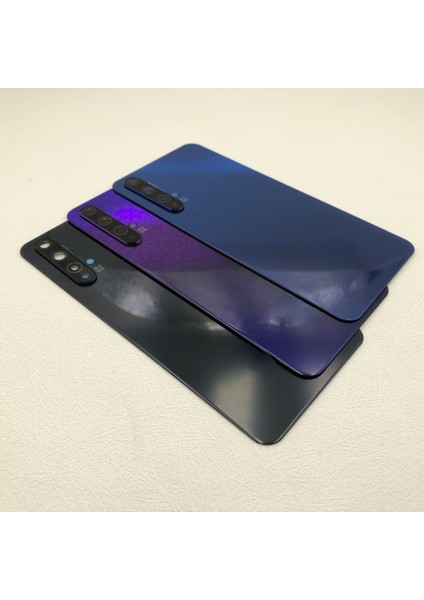 Cam Arka Kılıf Huawei Nova 5 T Pil Kapağı Arka Kapı Paneli Arka Konut Telefon Yedek Parça Kamera Lensi (Yurt Dışından)
