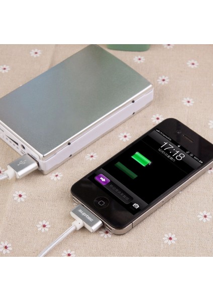 Suptec USB Kablosu iPhone 4 4s iPad 2 3 Ipod 30 Pin Metal Fiş Şarj Aleti Kablosu iPhone 4 Için Naylon Tel Şarj Veri Kablosu Kablosu (Yurt Dışından)