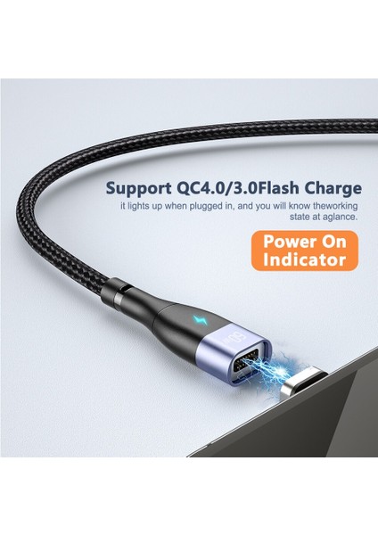 Elough Manyetik Kablo 60 W USB C Mikro USB C Tipi Kablo 5A Hızlı Şarj Cihazı 4.0 Usbc Pd Kablosu iPhone x Xiaomi Samsung Macbook Için (Yurt Dışından)