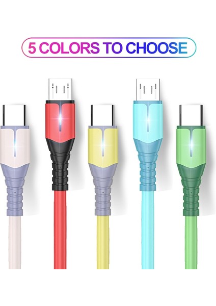 5A USB Tip C Hızlı Şarj Kablosu Mikro USB Şarj Aleti Kablosu Samsung Telefon Şarj Cihazı Veri Kablosu Kablosu Xiaomi Huawei Için USB C Tel (Yurt Dışından)