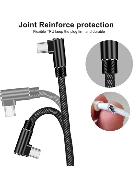 Olaf USB Tip C 2.4A Hızlı Şarj Cihazı USB Kablosu 90 Derece USB Tip C Kablo Samsung Sony Xiaomi Galaxy A70S Telefon Usb-C Veri Kablosu (Yurt Dışından)