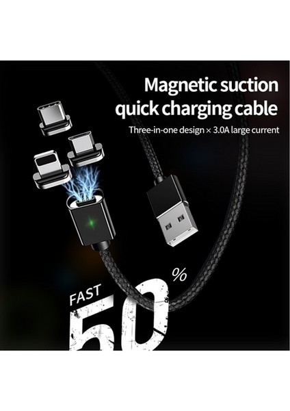 Olaf Manyetik USB Şarj Kablosu Mikro USB Kablosu Huawei Cep Telefonu Için Hızlı Şarj USB C Tipi Kablo Mıknatıs Şarj Cihazı Tel Kablosu (Yurt Dışından)