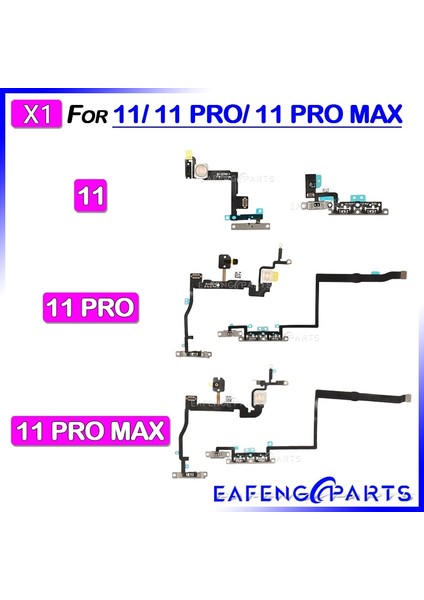 iPhone 11 Pro Max Için Anahtar Kablosu Power Flex Açık Kapalı Sessiz Volume Flex 11 Pro (Yurt Dışından)