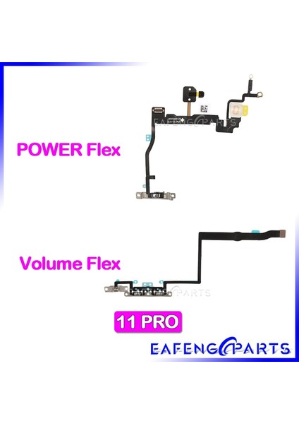iPhone 11 Pro Max Için Anahtar Kablosu Power Flex Açık Kapalı Sessiz Volume Flex 11 Pro (Yurt Dışından)