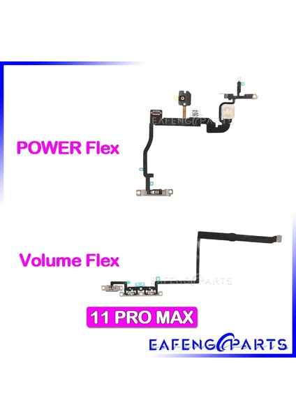iPhone 11 Pro Max Için Anahtar Kablosu Power Flex Açık Kapalı Sessiz Volume Flex 11 Pro (Yurt Dışından)