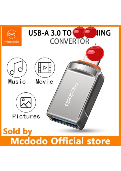 Mcdodo OT-860 USB 3.0 Yıldırım Otg Adaptörü iPhone 12 11 Pro Xs Max Xr x 8 7 iPad Tablet Hızlı Iletim Dönüştürücü Veri Fare/klavye/kamera/kart (Yurt Dışından)