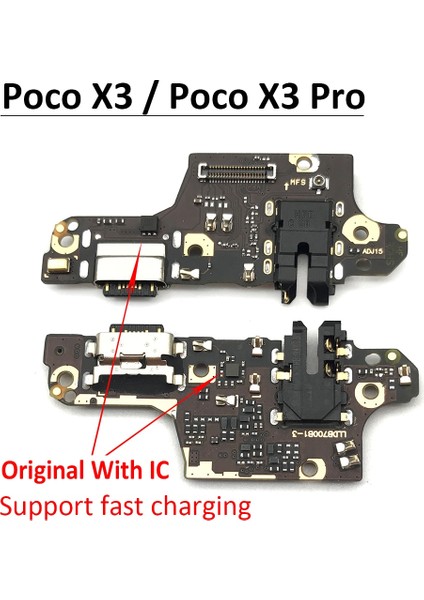 USB Şarj Aleti Yuva Konnektörü Şarj Portu Kurulu Mikrofon Flex Kablo Xiaomi Poco X3 Nfc Küresel Sürüm/poco X3 Pro (Yurt Dışından)