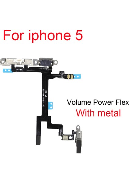 Yeni Güç Düğmesi Açık Kapalı Flex Kablo iPhone 5 5s Se 2016 2020 Sessiz Ses Anahtarı Konektörü Şerit Parçaları (Yurt Dışından) indirimleri