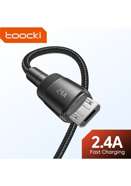 Toocki Mikro USB Kablosu Hızlı Şarj Veri Kablosu 2m 3m Samsung S7 Xiaomi Redmi Not 5 Pro Android Cep Telefonu Kablosu Mikro USB (Yurt Dışından)