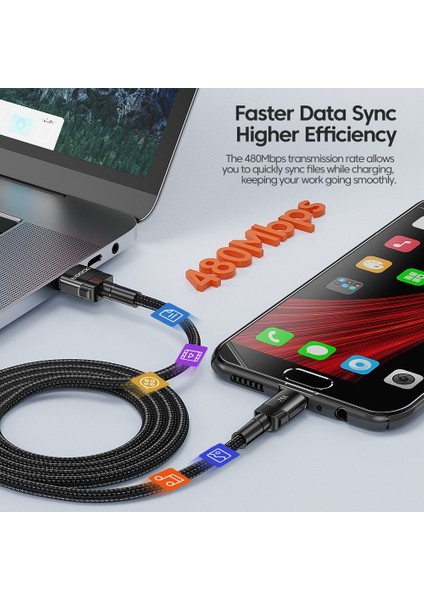 Toocki Mikro USB Kablosu Hızlı Şarj Veri Kablosu 2m 3m Samsung S7 Xiaomi Redmi Not 5 Pro Android Cep Telefonu Kablosu Mikro USB (Yurt Dışından)