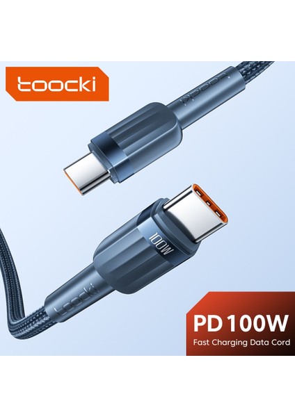Toocki USB C Tipi Kablo Hızlı Şarj ile Huawei Xiaomi Samsung Poco Android Telefon Usb-C 100 W 66 W Şarj Aleti Kablosu (Yurt Dışından)
