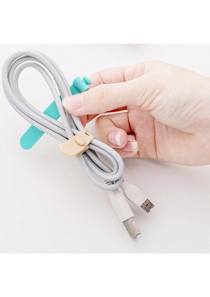 Silikon Kablo Askısı Klipleri Tel Organizatör Veri Kablosu Yeniden Kullanılabilir Kablo Bağı 2 Delik Işın Hattı Kablosu Sarıcı Tutucu Kaleci Yöneticisi (Yurt Dışından)