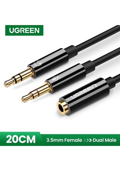 Ugreen 3.5mm Kadın 2 Erkek Splitter Kulaklık Mikrofon Ses Y Splitter Kablosu Kulaklık Pc Adaptörü Için Bilgisayar (Yurt Dışından) modelleri
