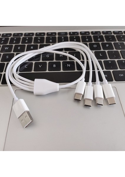 4'ü 1 Arada Çoklu Şarj Kablosu Tip-C Çoklu Şarj Kablosu Telefon Cep Telefonları Tabletler Için USB C Konektörü Şarj Kablosu (Yurt Dışından)