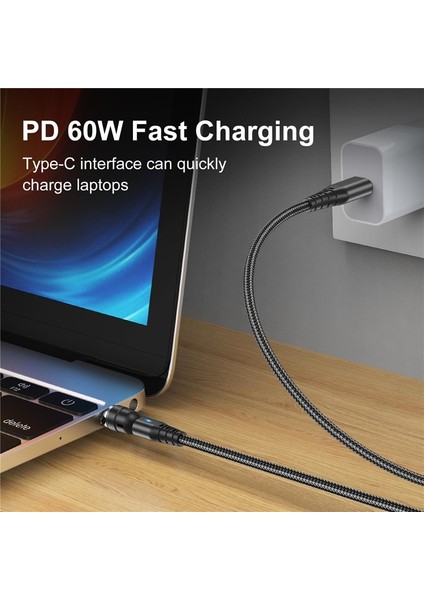 In 1 60W Pd Hızlı Şarj Kablosu USB C Tip C Mikro Manyetik Veri Kabloları Samsung S21 Xiaomi iPhone 13 Için Şarj Kablosu (Yurt Dışından)