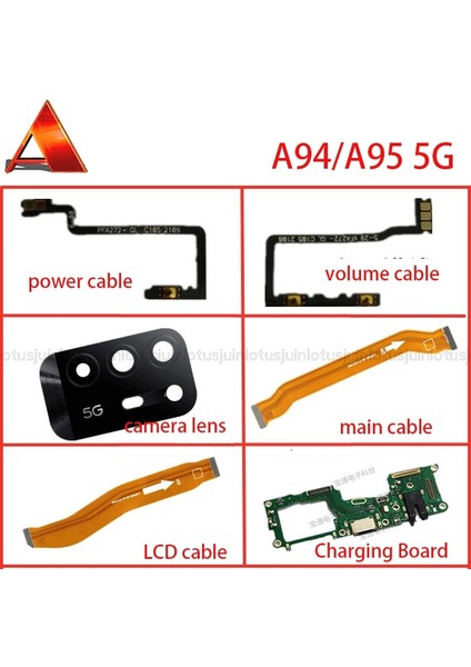 Oppo Için A94 5g Güç Ses Düğmesi Ana Anakart USB Şarj Standı Kurulu Flex Kablo Mikrofon Lens (Yurt Dışından)