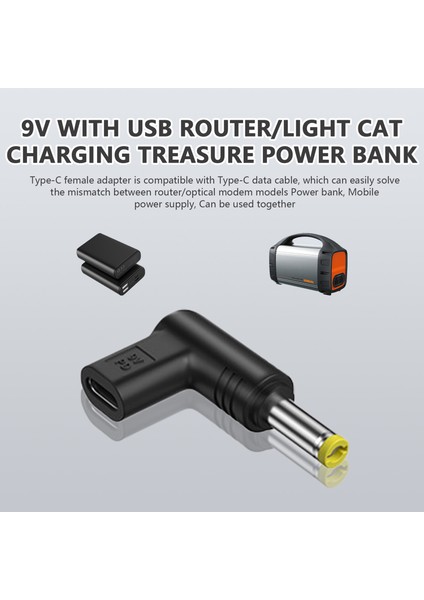 Ph 9V USB Tip-C Dişi Dc Erkek Güç Konektörü Yönlendirici Tablet Güç Bankası Için Şarj Adaptörü Dönüştürücü (Yurt Dışından)