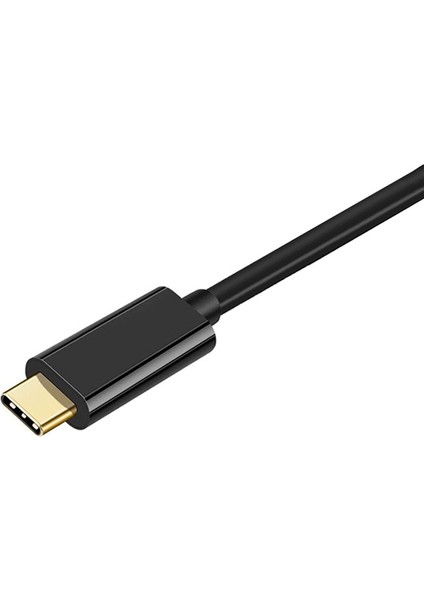 MacBook 12 Inç Dizüstü Bilgisayar 1.8m Için C Tipi VGA Dönüştürücü Kablosu (Yurt Dışından)