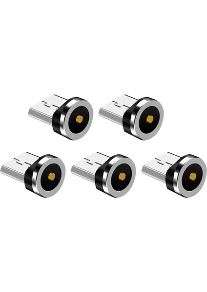 5x Yuvarlak Manyetik Kablo Fişi 8 Pin Mini USB Fişleri Hızlı Şarj Telefon Mıknatıslı Şarj Fişi (Yurt Dışından)