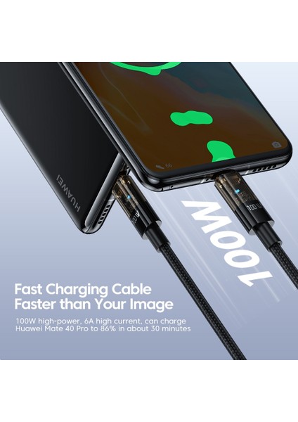 Toocki 6A USB C Kablosu 100 W Süper Hızlı Şarj Tipi C Şarj Cihazı Samsung Xiaomi Huawei Usbc Veri Kablosu Telefon USB C Tipi Kablo (Yurt Dışından)