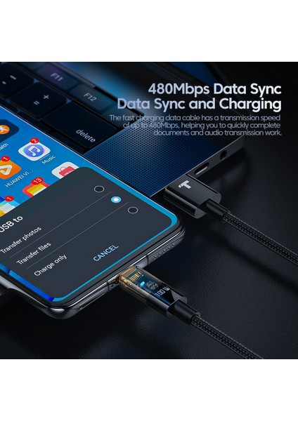 Toocki 6A USB C Kablosu 100 W Süper Hızlı Şarj Tipi C Şarj Cihazı Samsung Xiaomi Huawei Usbc Veri Kablosu Telefon USB C Tipi Kablo (Yurt Dışından)