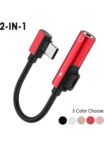 USB Tip C - 3.5mm Kulaklık Jak Adaptörü Kablosu Dönüştürücü Desteği Tüm Android Telefonlar Için Şarkı Çağrısını Şarj Etme (Yurt Dışından) fiyatları