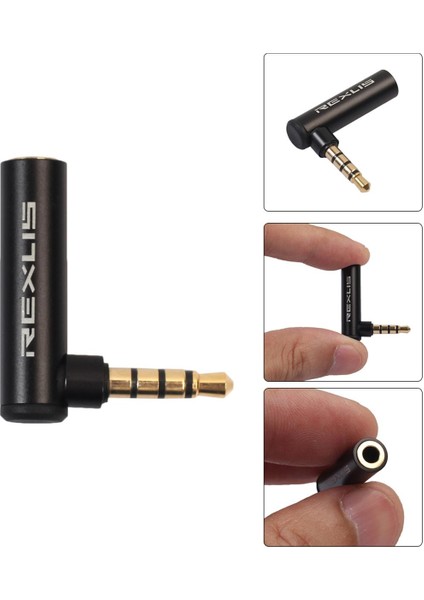 Sağ Açı 3.5mm Omtp - Ctıa Erkek - Dişi Ses Fişi Jak Adaptörü Dönüştürücü (Yurt Dışından)
