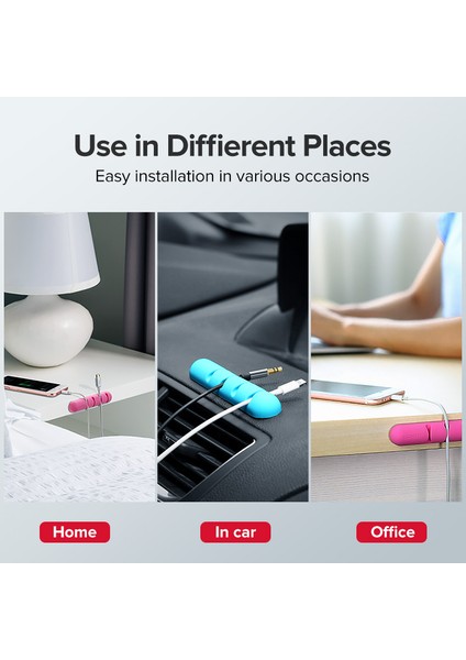 Ugreen Kablo Düzenleyici Silikon USB Kablo Sarıcı Esnek Kablo Yönetimi Klipleri Fare Kulaklık Kulaklık Kablosu Tutucu (Yurt Dışından) modelleri