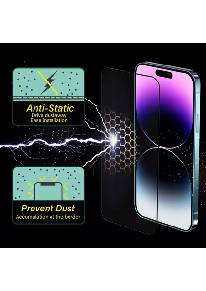 Apple iPhone Xs Antistatik Toz ve Su Tutmayan Damperli 9h Koruma Seramik Kırılmaz Ekran Koruyucu