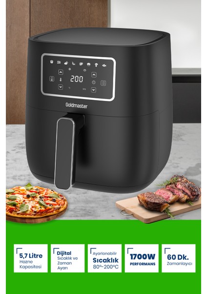 Cookblack 23 Parça Airfryer Sıcak Hava Fritöz Avantajlı Elektronik Evlilik Paketi Mutfak Çeyiz Seti