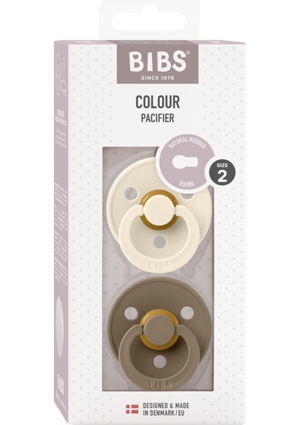 Colour Ikili Kauçuk Emzik-Ivory/dark Oak 6-18 Ay fiyatları