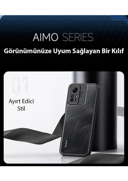 Darbe Emici Solmaz Parmak Izi Bırakmaz Hidrofobik Xiaomi Redmi Note 12S Kılıf Buzlu Kılıf