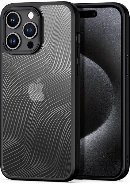Darbe Emici Solmaz Parmak Izi Bırakmaz Hidrofobik Lens Korumalı Apple iPhone 15 Pro Kılıf Buzlu Kılıf