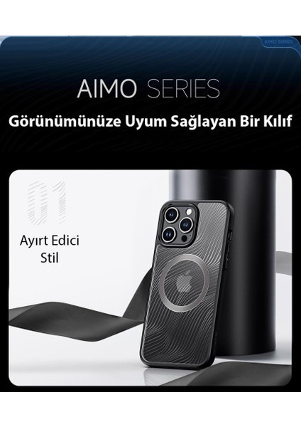 Premium Darbe Emici Magsafe Apple iPhone 15 Pro Kılıf Parmak Izi Önleyici Apple iPhone 15 Pro Kılıf