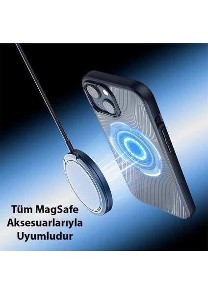 Premium Darbe Emici Magsafe Apple iPhone 15 Kılıf Parmak Izi Önleyici Apple iPhone 15 Kılıf Sert Pc-Tpu Kılıf