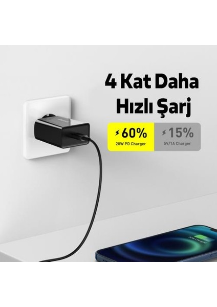 Şarj Akım Korumalı 20W Type-C Andoid ve Apple Şarj Adaptörü Cihazı Apple 15 15 Pro Max Şarj Başlık