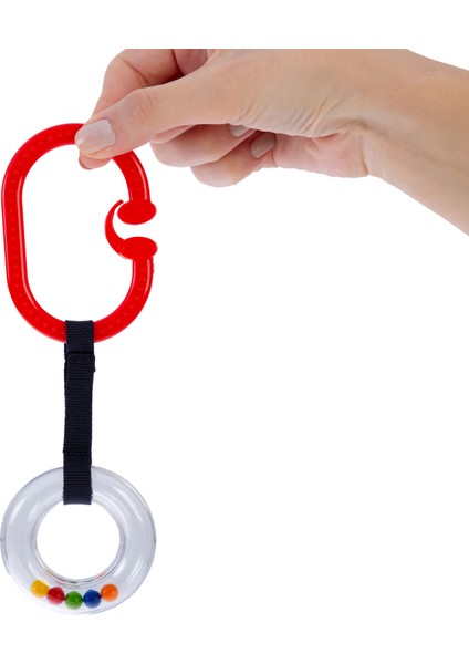 Pusete Asılabilir Oval Sesli Çıngırak Kırmızı fiyatları