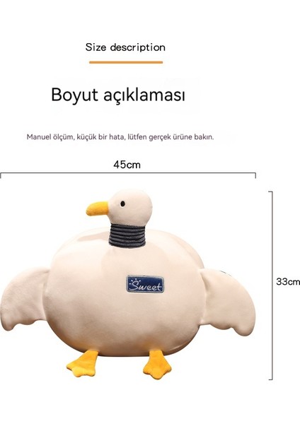 45CM Karikatür Büyük Beyaz Kaz Yastık Kaplı El Isıtır (Yurt Dışından)