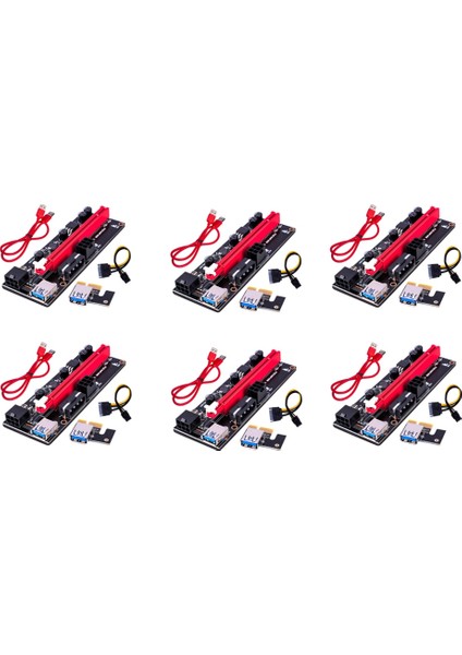VER009S Pcı-E Yükseltici Kart Pcıe 1x Ila 16X Genişletici Yükseltici Adaptör USB 3.0 Kablosu Sata 15PIN Ila 6pin Güç Video Kartı Için (Yurt Dışından)