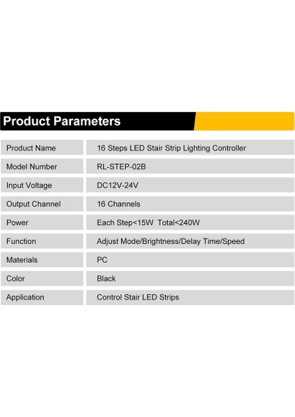 Merdiven LED Hareket Sensörü Denetleyici DC12V 24 V 16 Kanal Kapalı Pır Gece Lambası Merdivenler Için Dimmer Esnek Şerit (D) (Yurt Dışından)