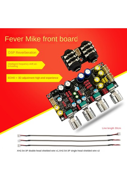 -Amp Fever Karaoke Reverb Board Mikrofon K Şarkı Söyleme Pre-Efector Board Dsp Karıştırma Anti-Whistle (Yurt Dışından)