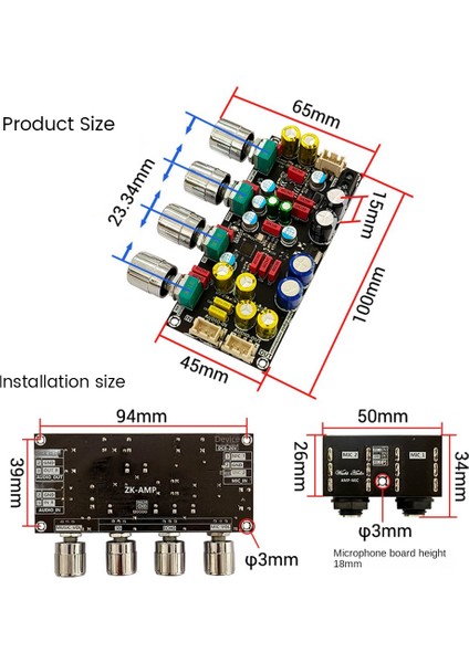 -Amp Fever Karaoke Reverb Board Mikrofon K Şarkı Söyleme Pre-Efector Board Dsp Karıştırma Anti-Whistle (Yurt Dışından)