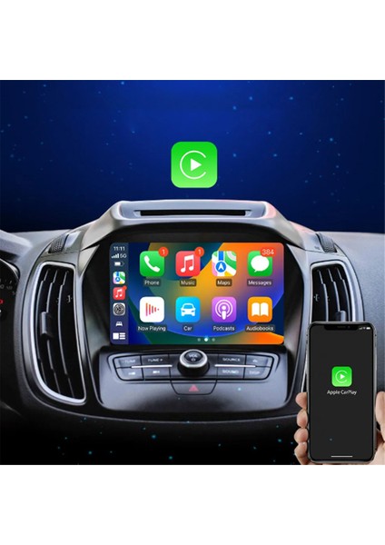 Rgb Renkli Kablosuz Carplay Dongle Mini Kutu Tak ve Çalıştır Carplay Için Kablolu Bluetooth Wifi Bağlantısı (Usb) (Yurt Dışından)