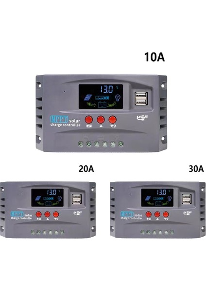12V 24V Mppt Solar Şarj Kontrol Cihazı Akıllı Ekran Çift USB Voltaj Sabitleyici Kontrol Cihazı Koruması (30A) (Yurt Dışından) fırsatları