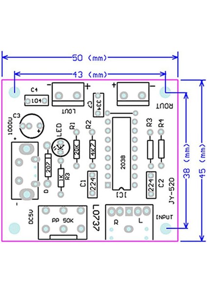 Mini Güç Amplifikatörü Kurulu 5W+5W Hifi Iki Kanallı Pm CM2038 5V USB Kaynağı Güç Ses Amplifikatörü (Yurt Dışından)