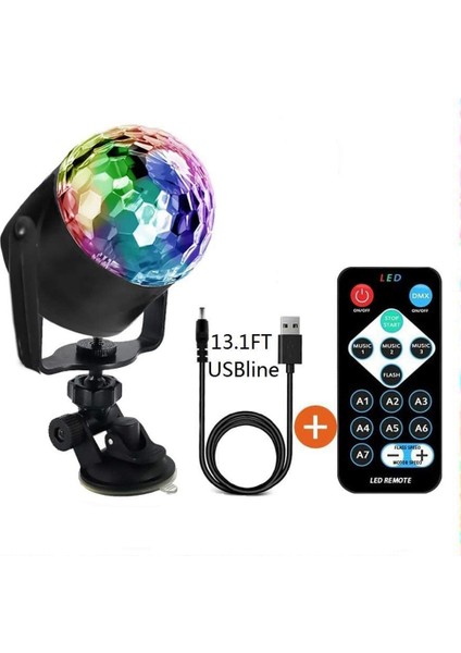 Disko Parti Işığı Çakarlı Lamba USB Fişi Araba Işık Araba Için Uygun Aile Dans Doğum Günü Dj Bar Karaoke (Yurt Dışından)